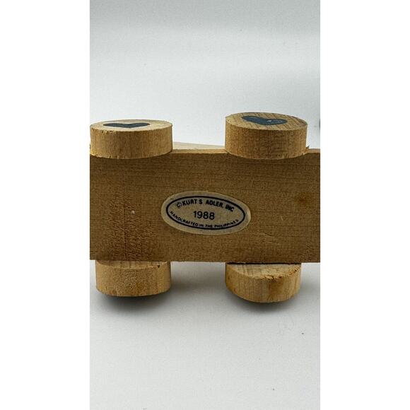 VTG 80's Kurt S. Adler Handcrafted Wooden Duck Ornament on Wheels - Picture 5 of 5